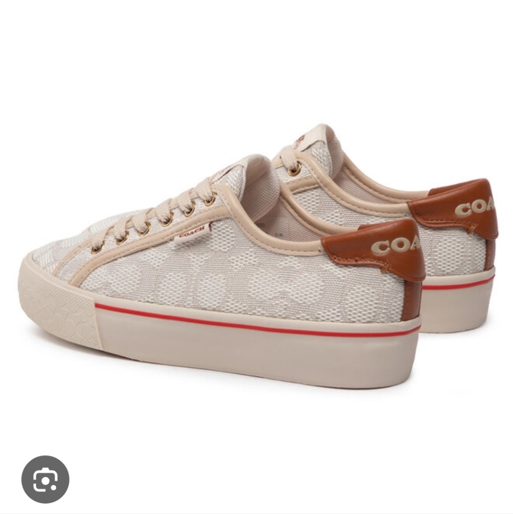 Coach Beige and Brown Sneakers